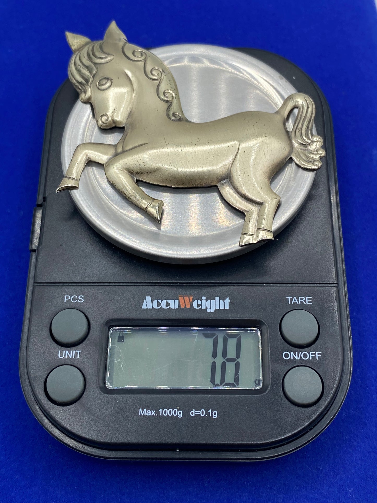 Vintage Sterling Silver Horse Brooch
