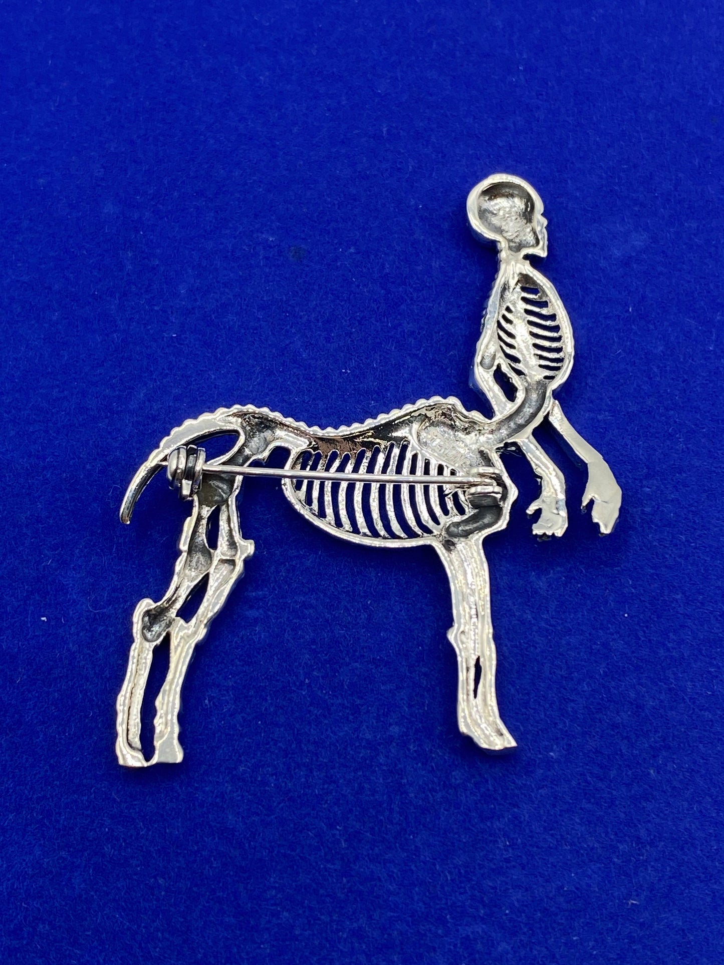 Sterling Silver Skeleton Horse Mix Brooch