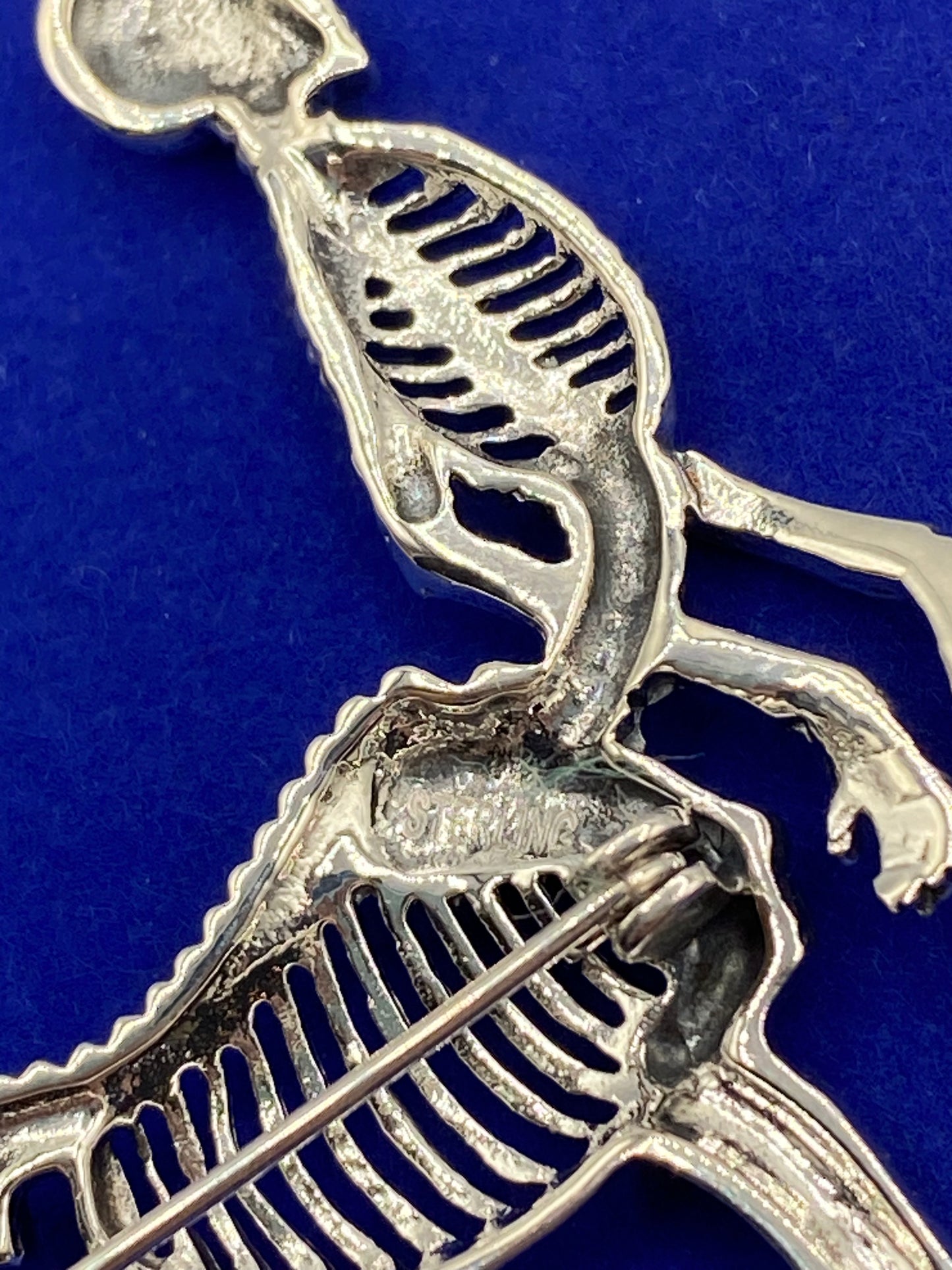 Sterling Silver Skeleton Horse Mix Brooch
