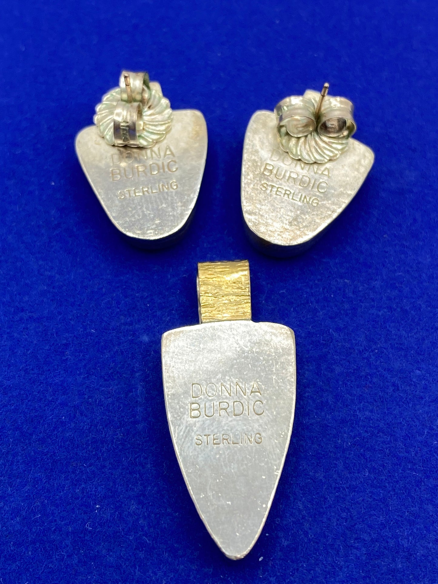 Sterling Silver Donna Burdic Fossilized Coral Jewelry Set
