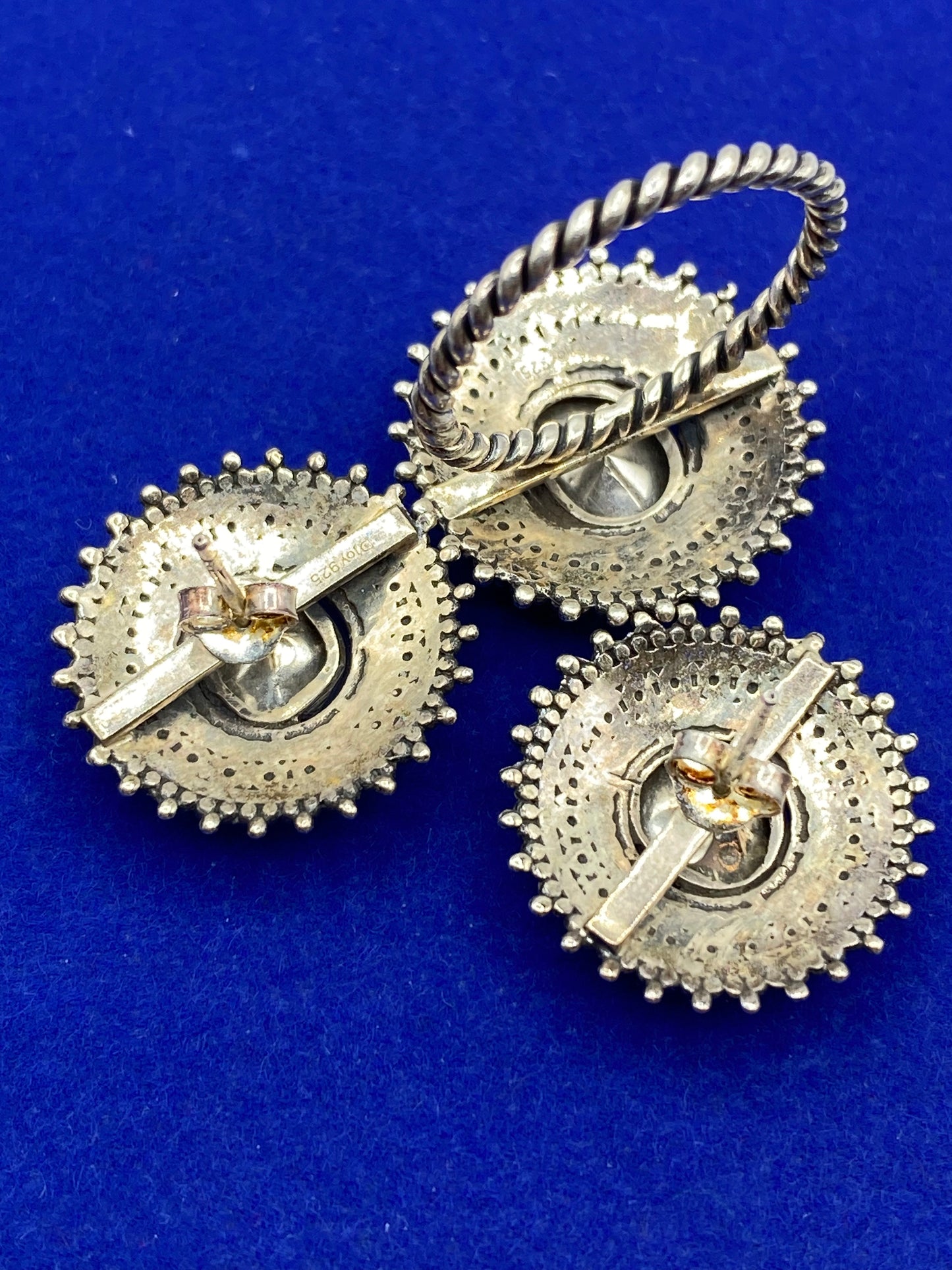 Sterling Silver Polki Diamond Jewelry Set