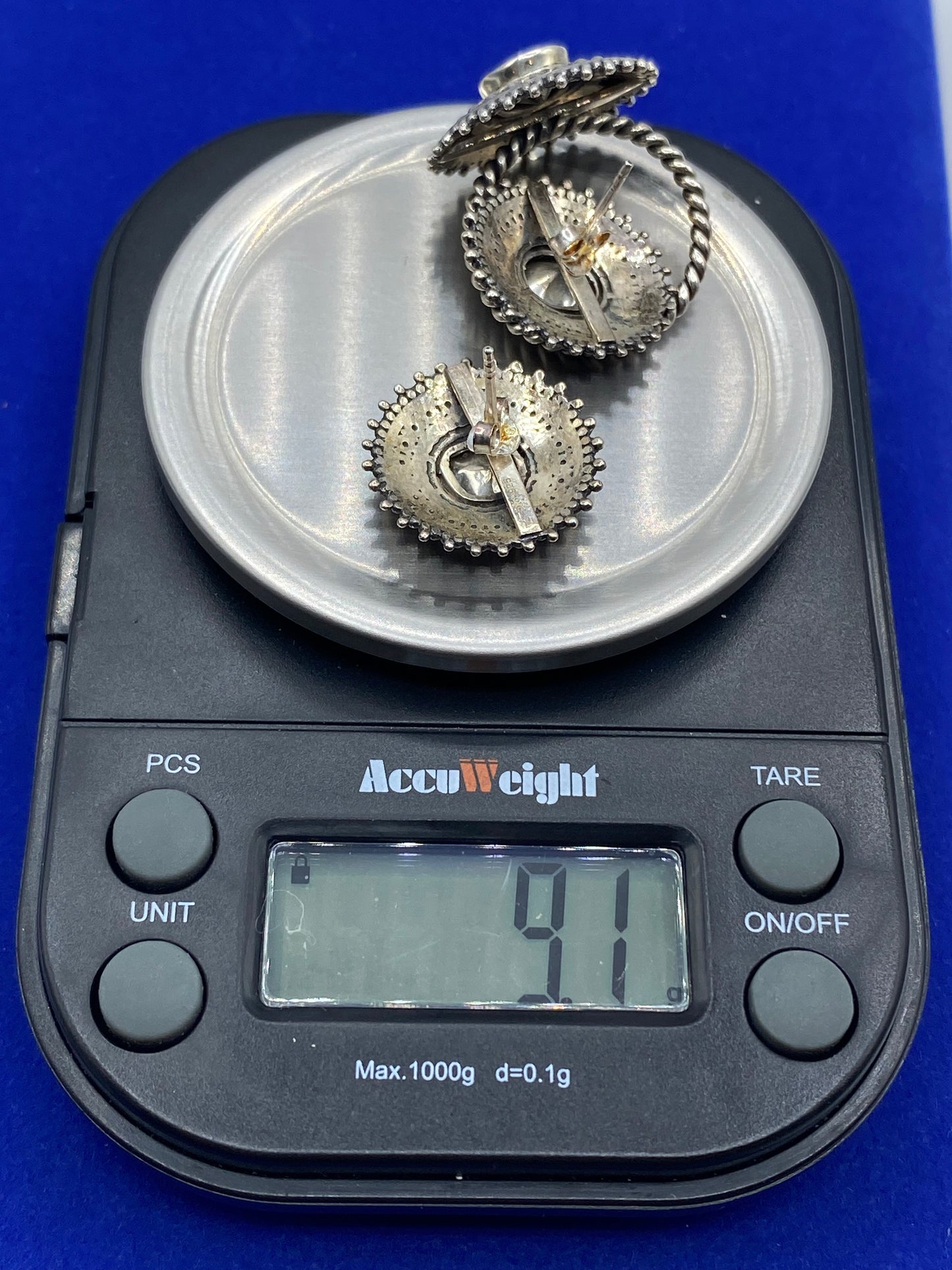 Sterling Silver Polki Diamond Jewelry Set