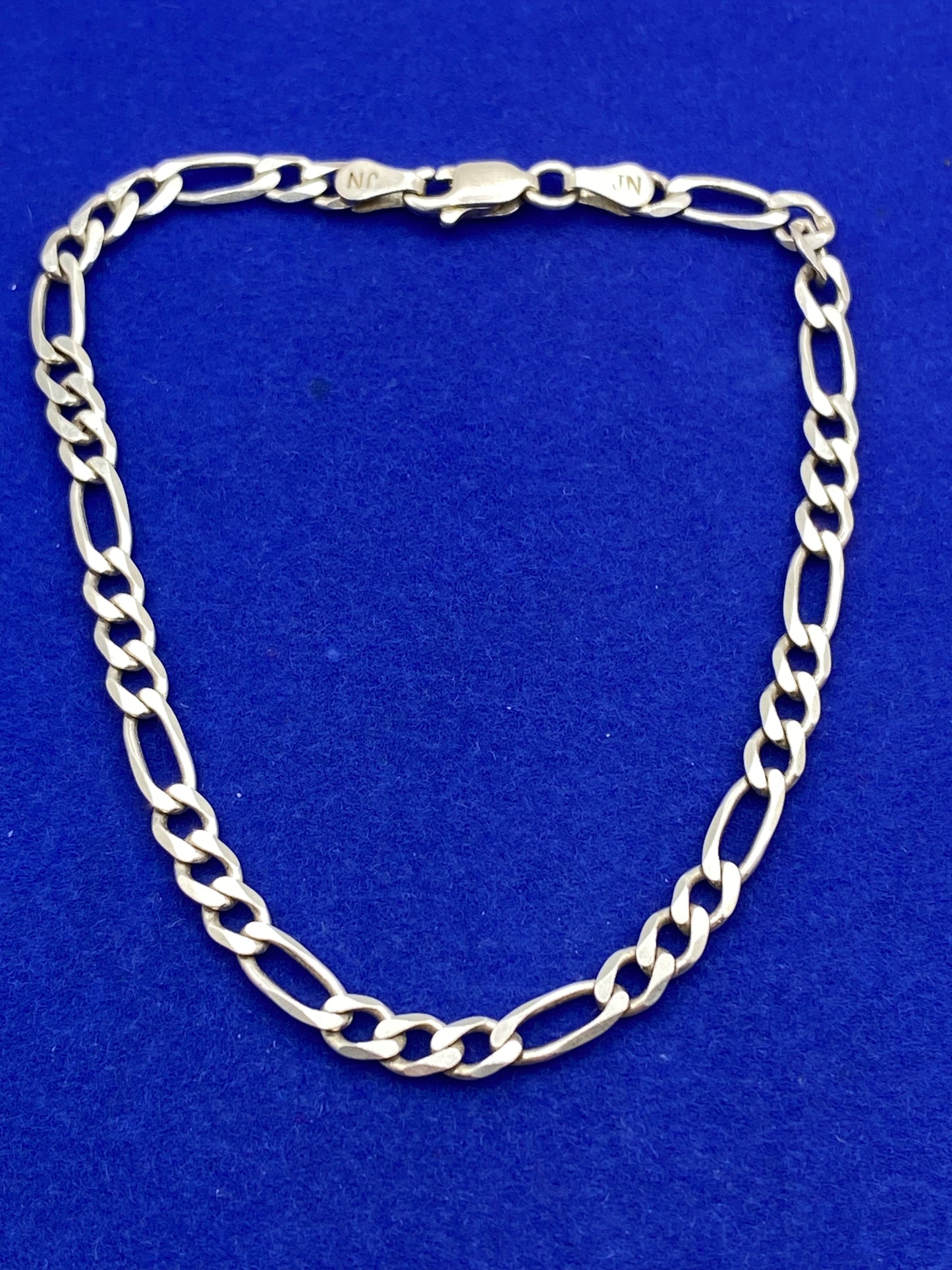 Sterling Silver Figaro Link Bracelet