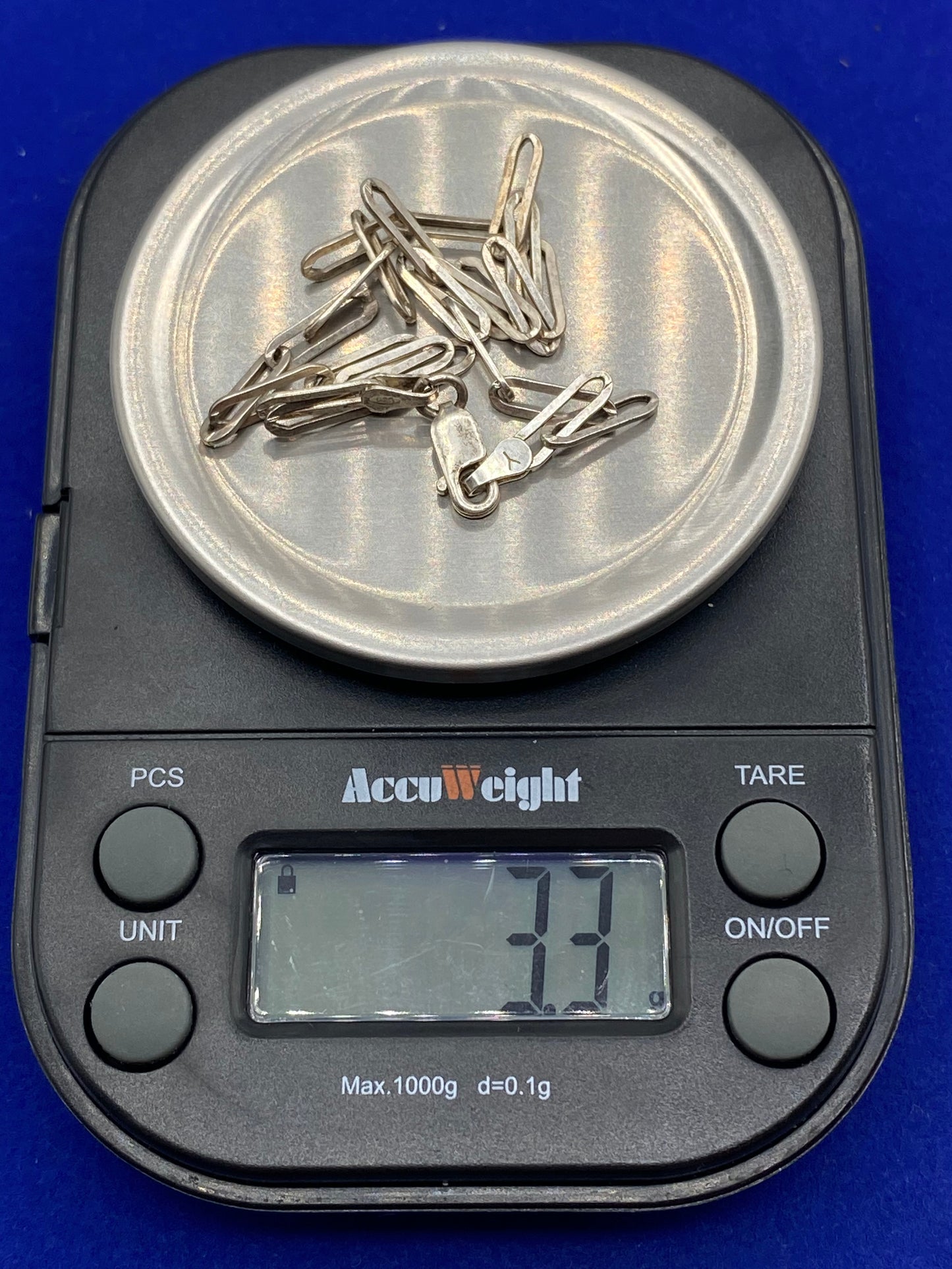 Sterling Silver Paper Clip Chain Bracelet