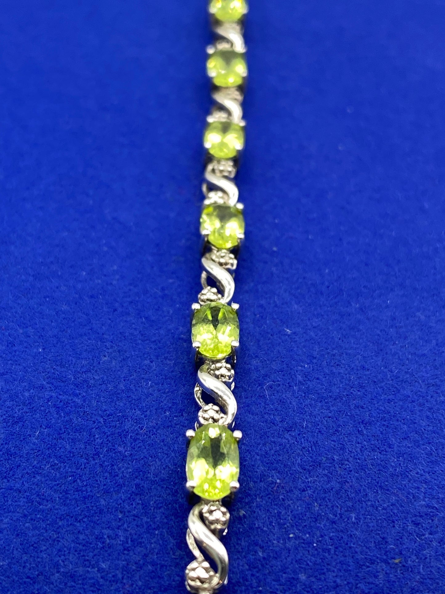 Sterling Silver Peridot Tennis Bracelet