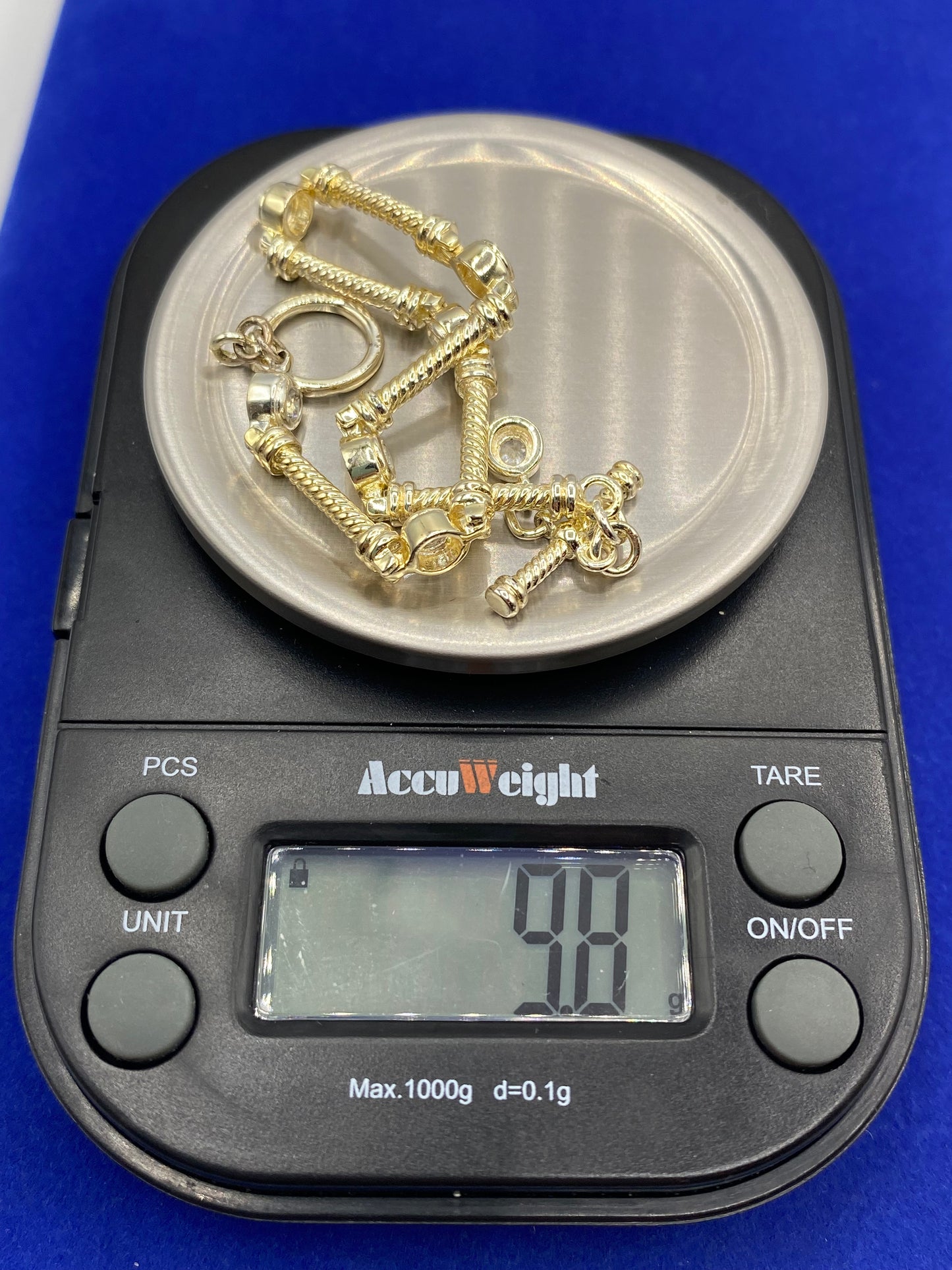 Sterling Silver Vermeil CZ Bracelet
