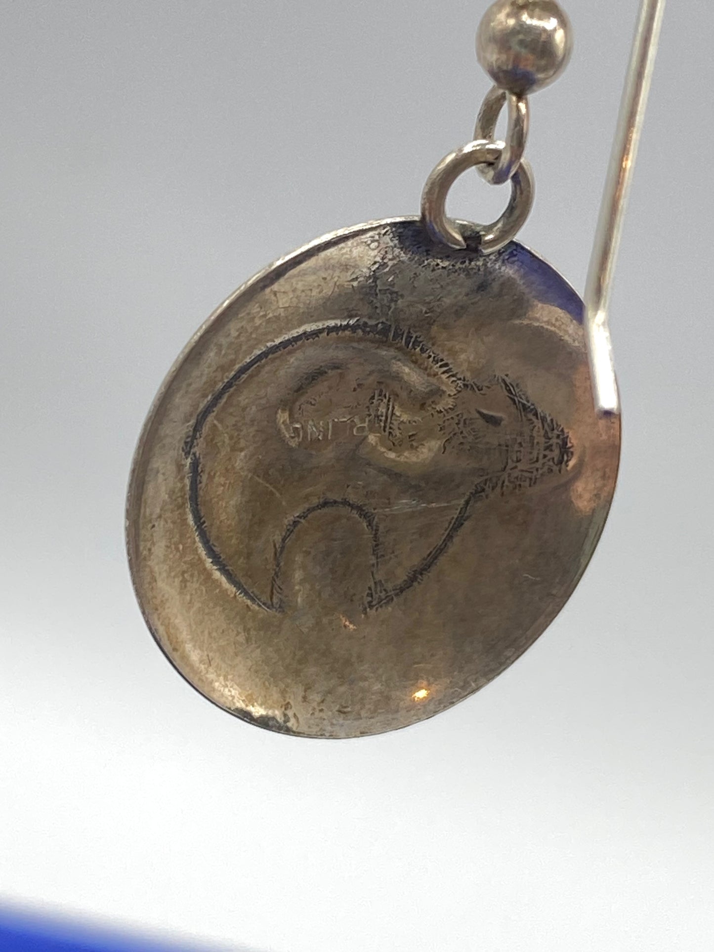 Sterling Silver Native Bear Earrings