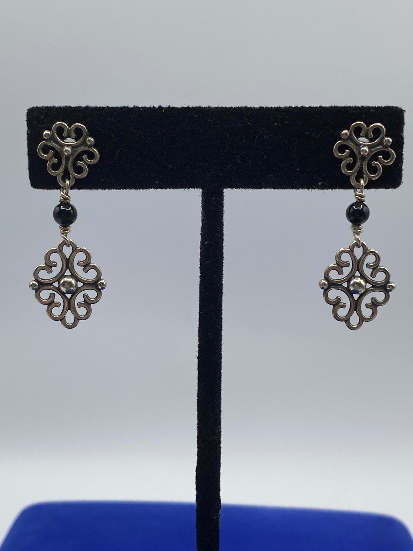 James Avery Sterling Silver Onyx Earrings