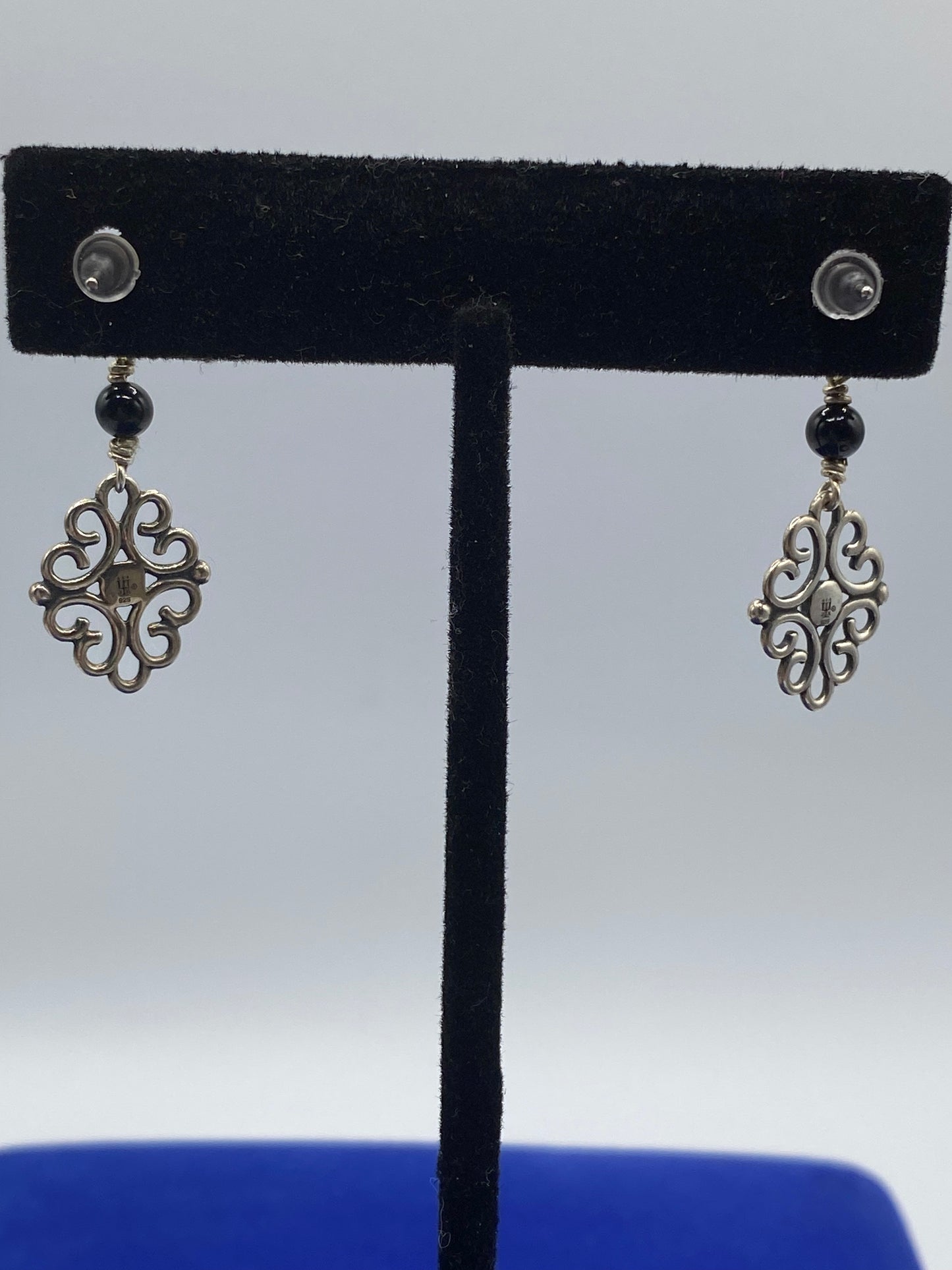 James Avery Sterling Silver Onyx Earrings