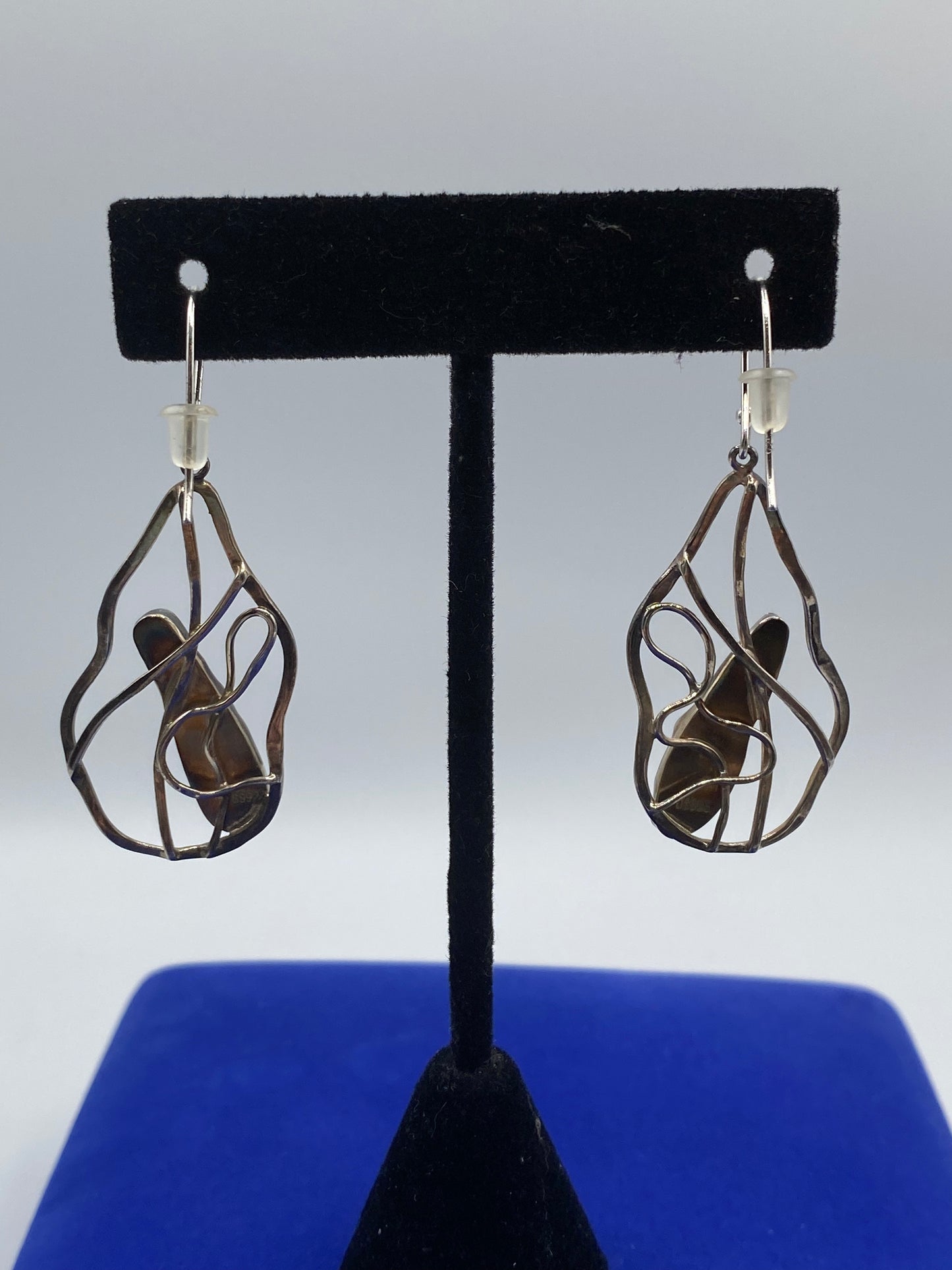Sterling Silver Pearl Dangle Earrings