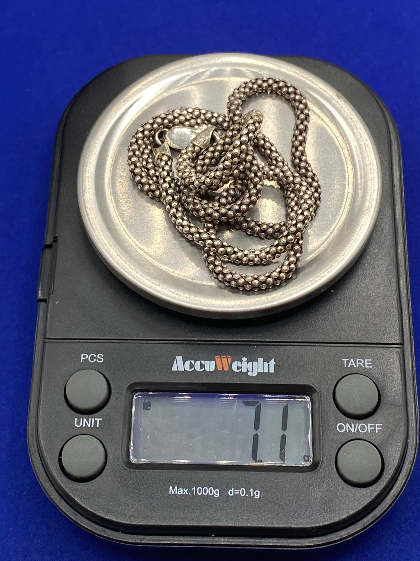 Sterling Silver Popcorn Link Chain
