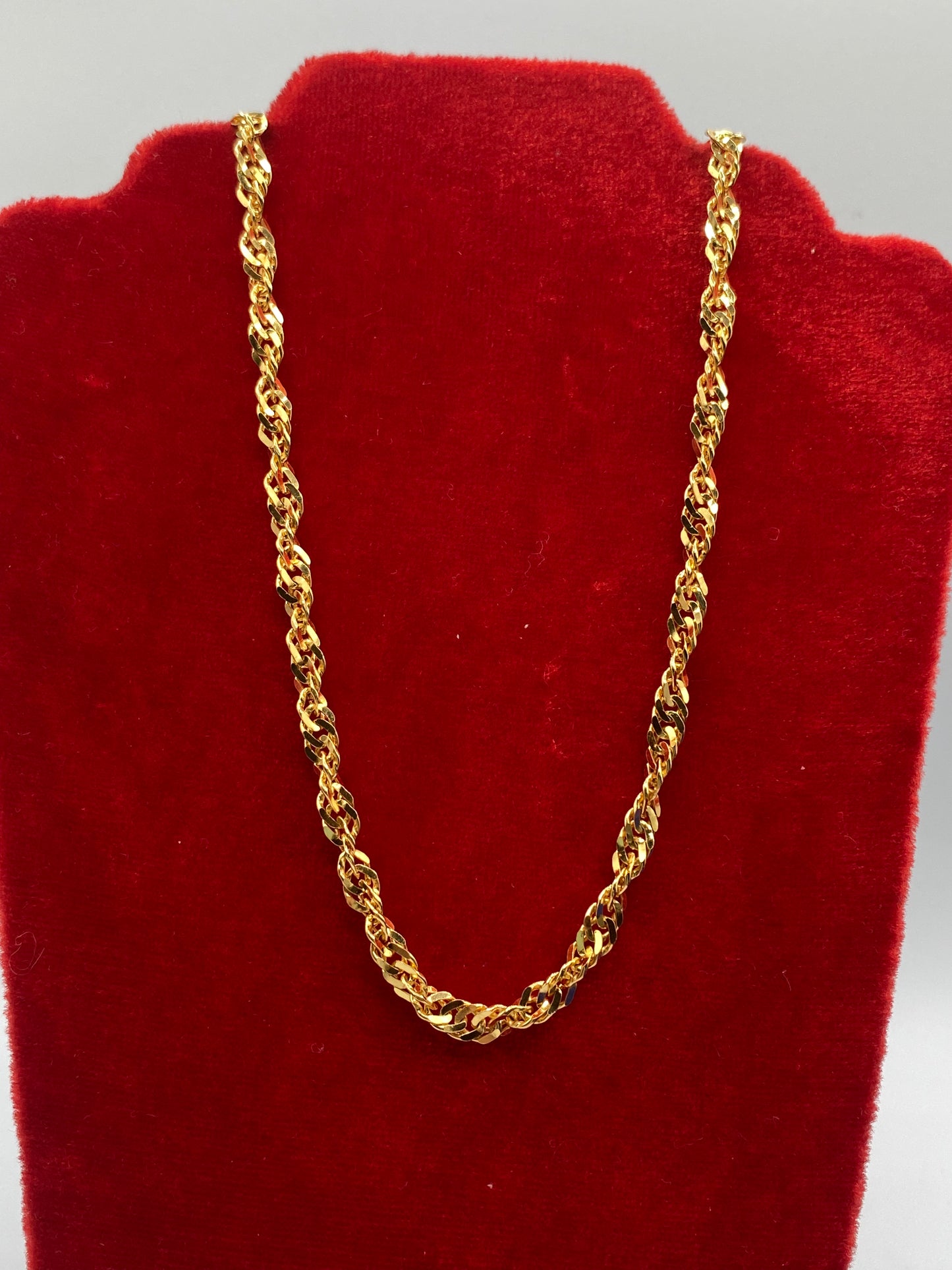 Sterling Silver Vermeil Twisted Chain