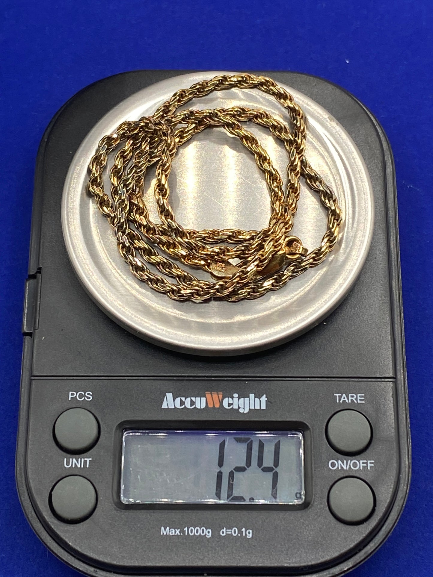 Sterling Silver Vermeil Rope Chain
