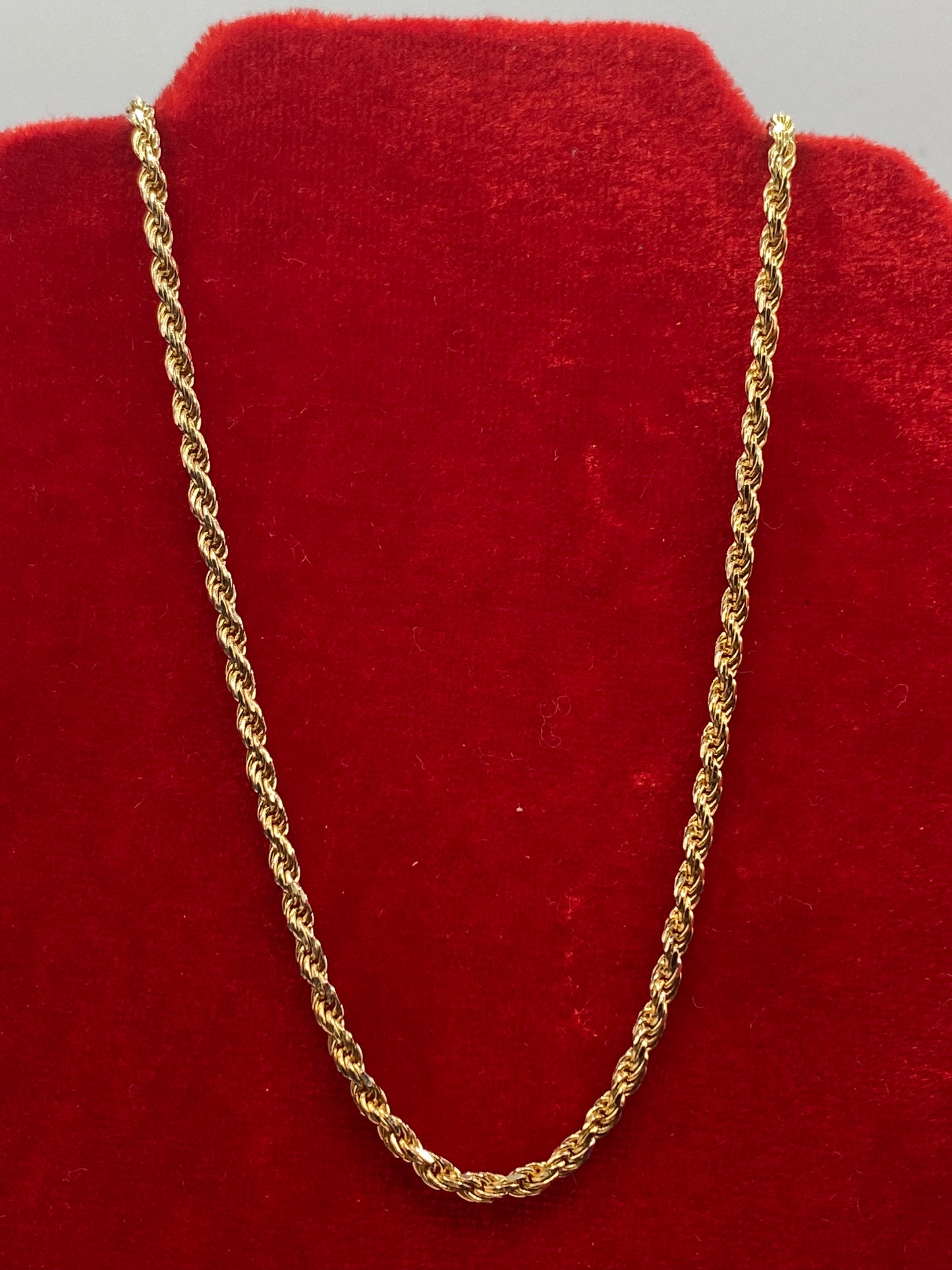 Sterling Silver Vermeil Rope Chain