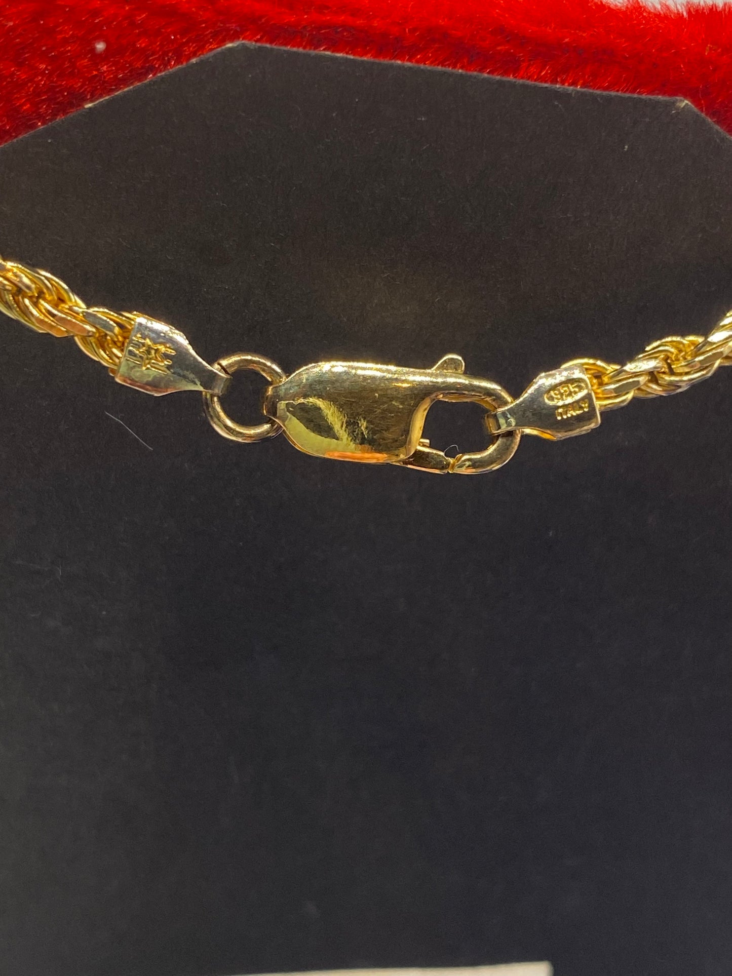 Sterling Silver Vermeil Rope Chain