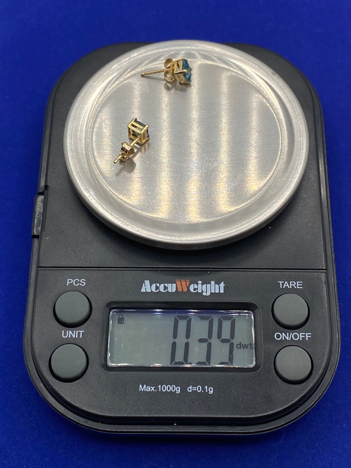 14K Gold Topaz Earrings