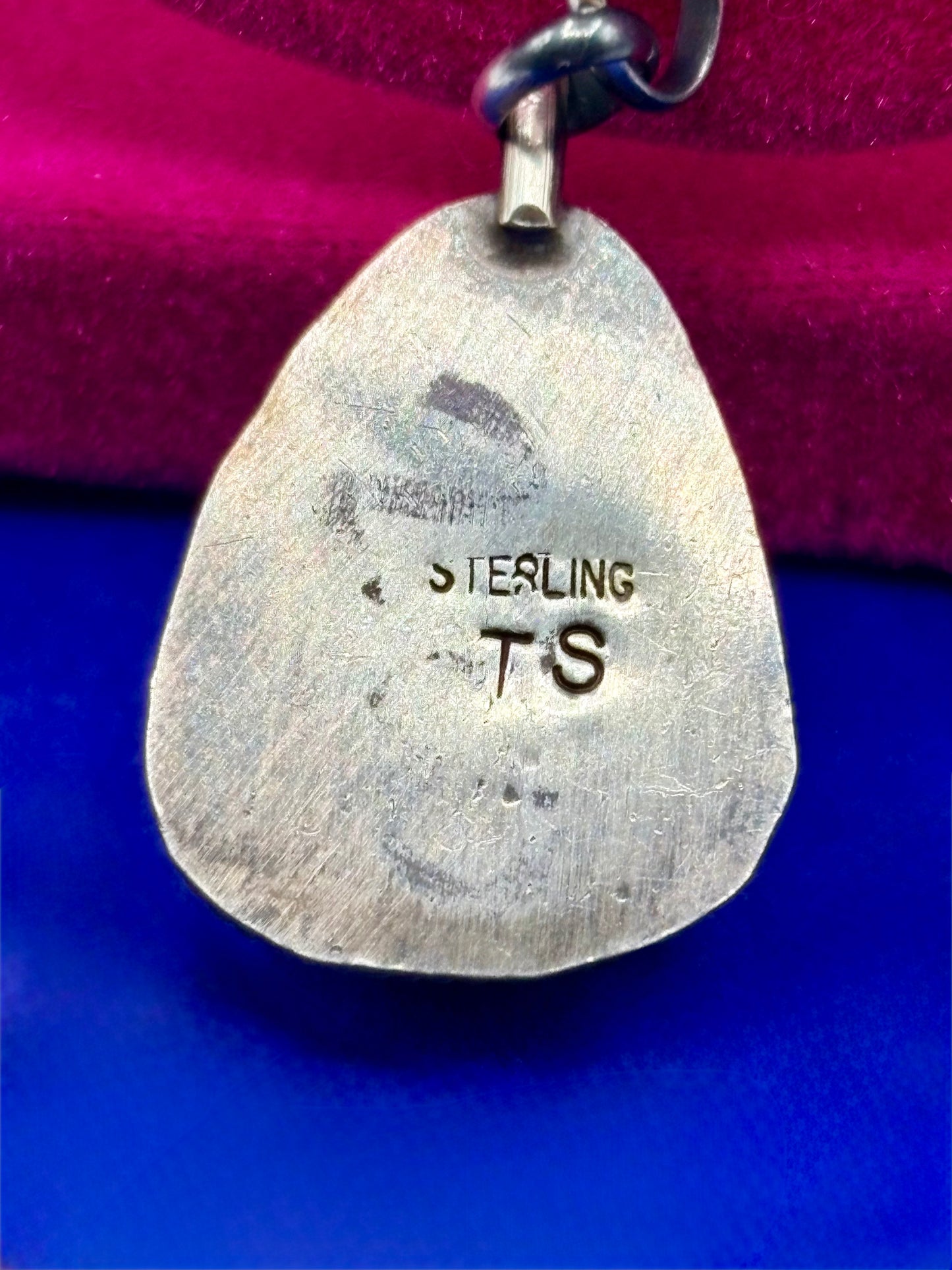 Sterling Silver Native Tim Smith Turquoise Drop Necklace