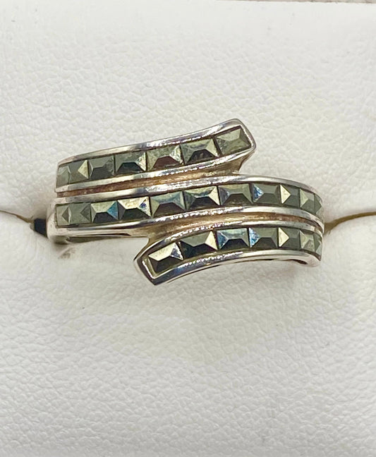 Sterling Silver Vintage Marcasite Ring