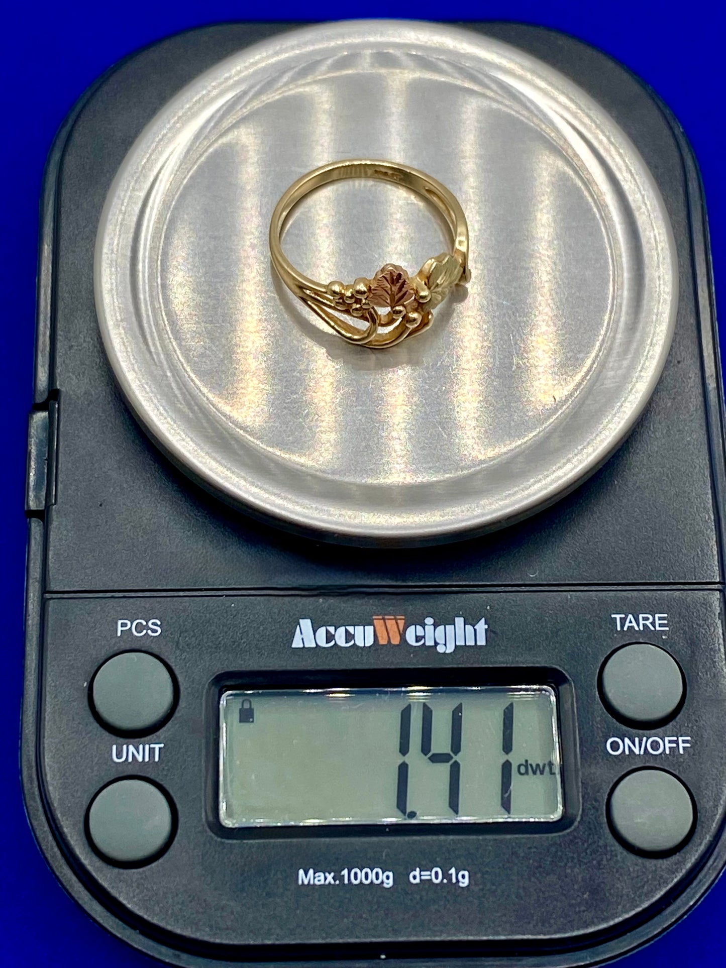 10K Solid Black Hills Gold Ring