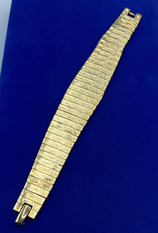 Vintage Gold Tone Panel Bracelet