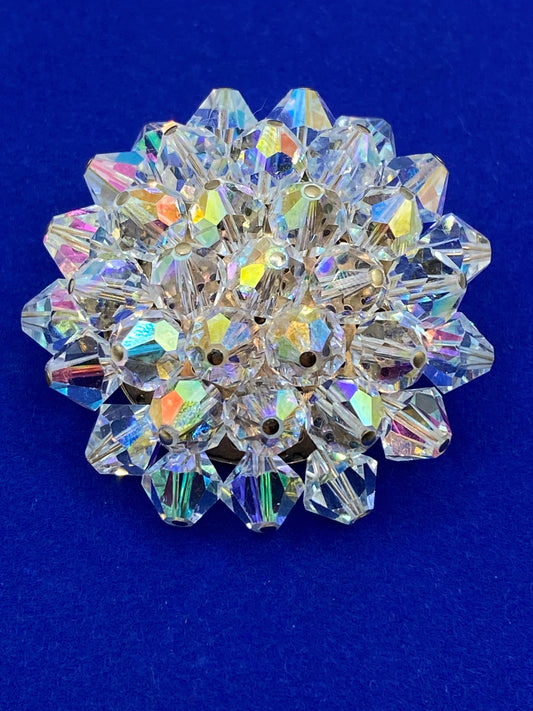 Vintage AB Crystal Brooch
