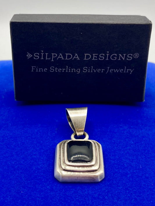 Silpada Sterling Silver Black Onyx Pendant w/ Box