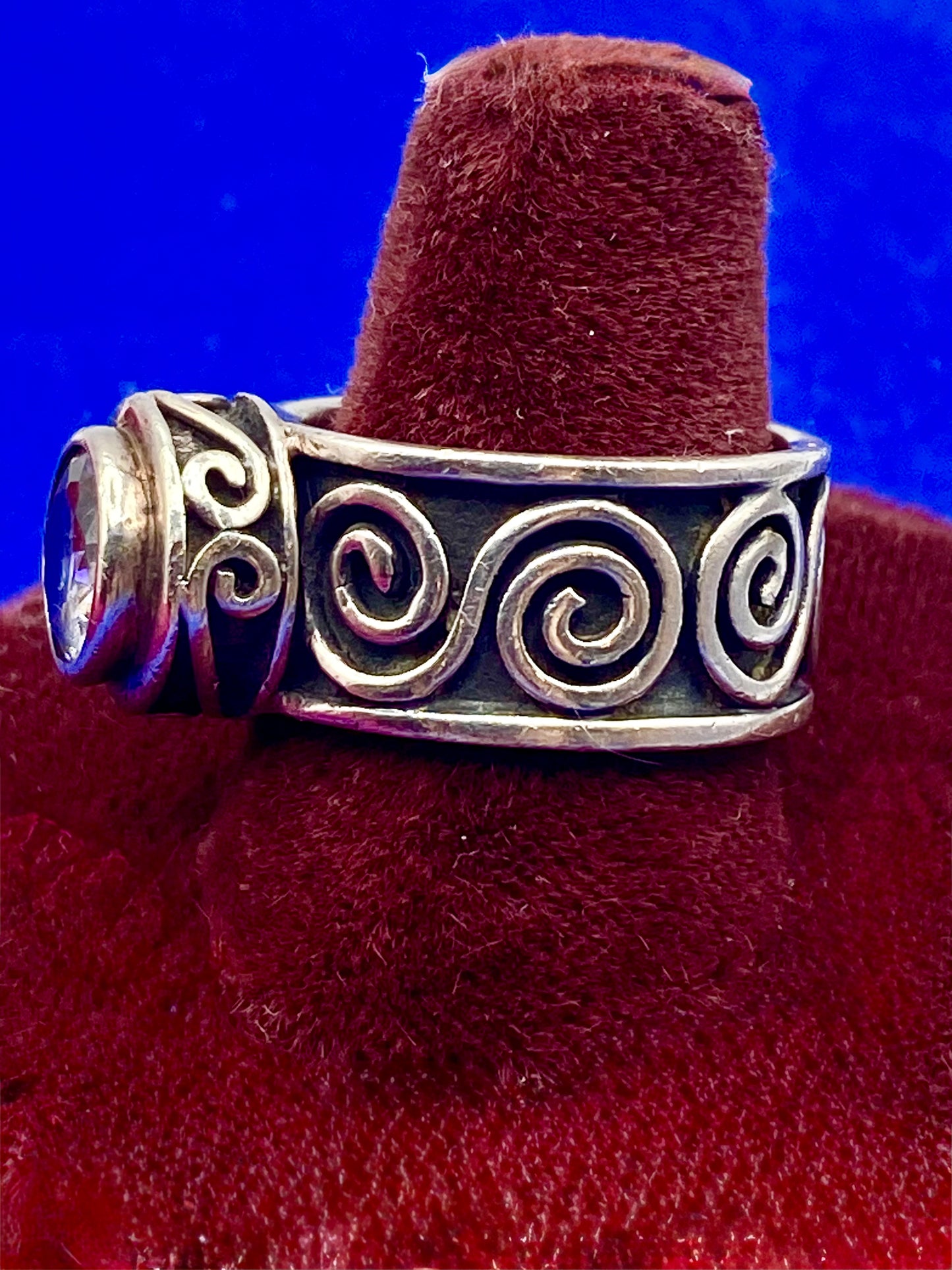 Retired Silpada CZ Swirl Ring
