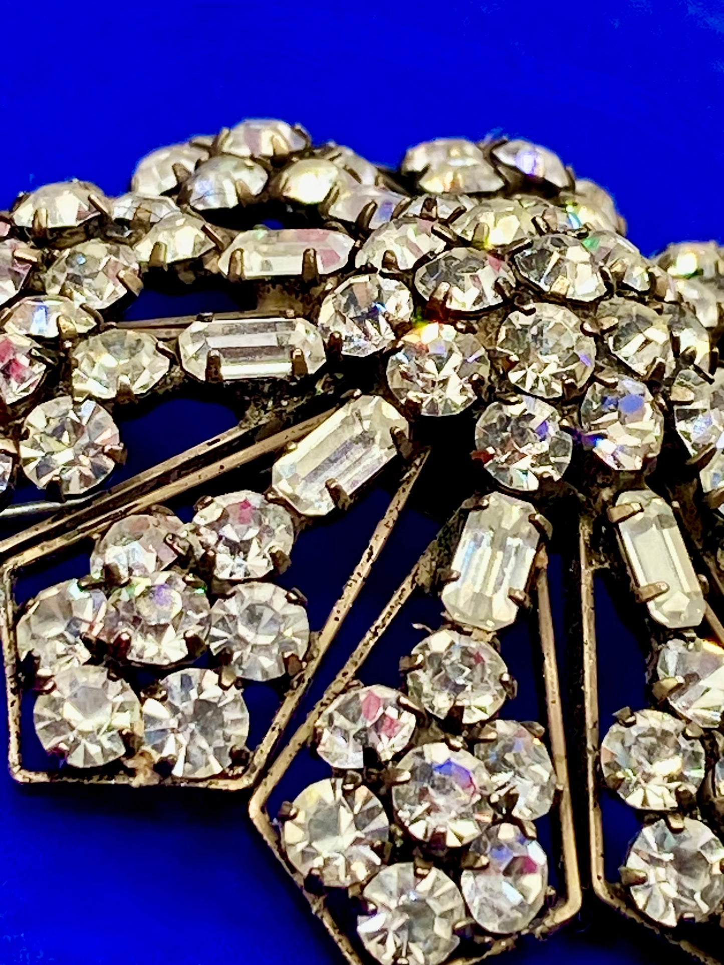 Vintage Clear Rhinestone Brooch
