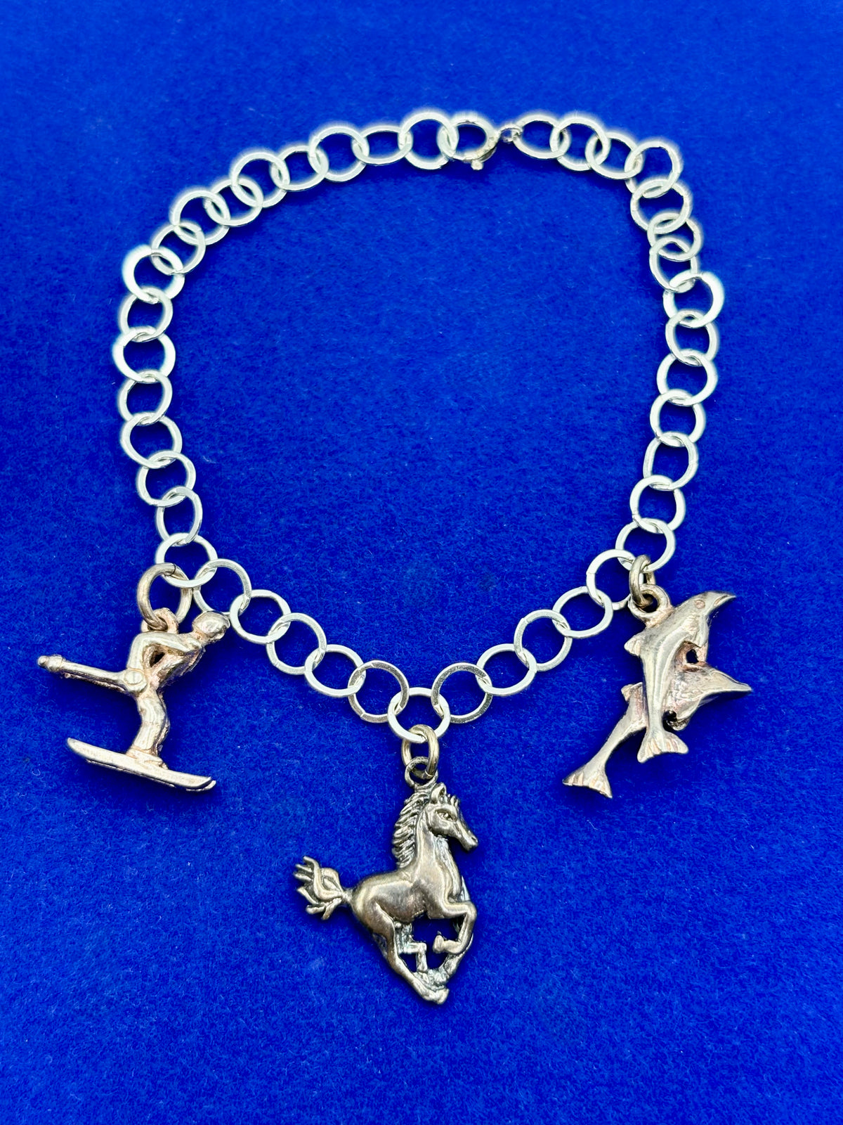 Vintage Sterling Silver Charm Bracelet