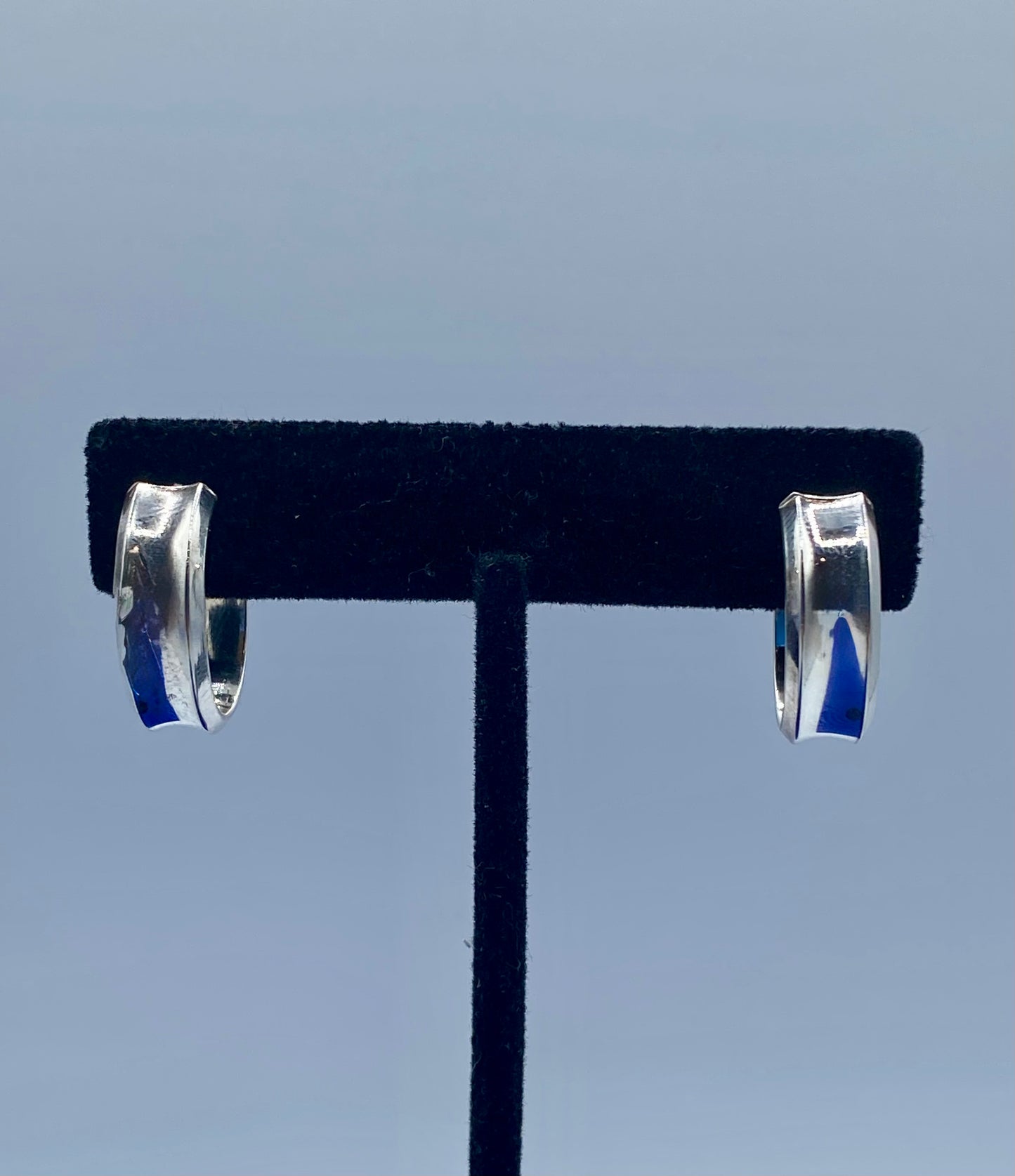 Sterling Silver JCM Hoop Earrings