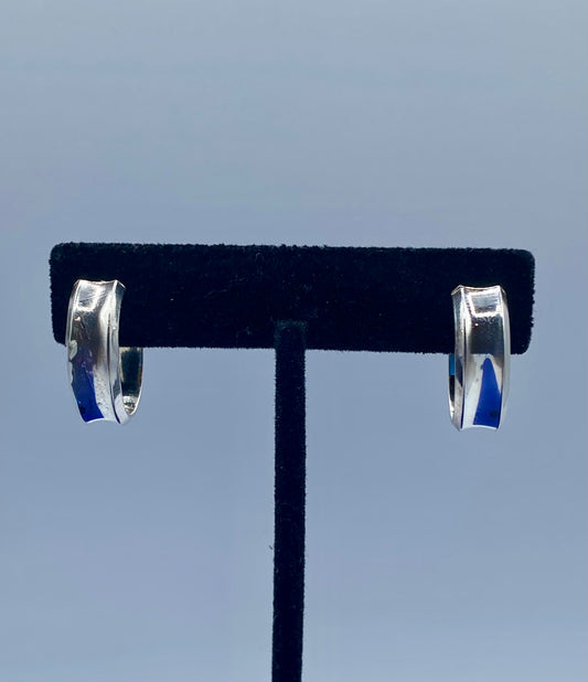 Sterling Silver JCM Hoop Earrings