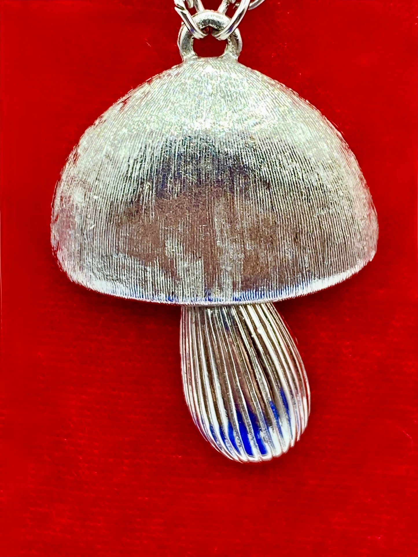 Vintage Napier Silver Tone Mushroom Necklace