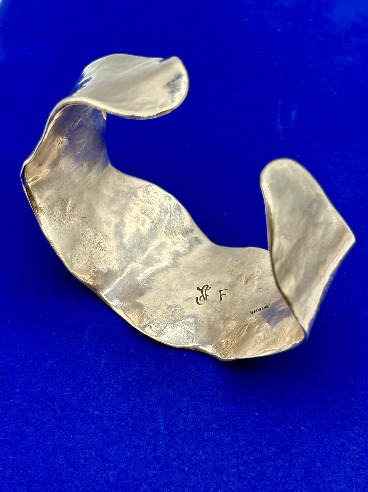 Sterling Silver Hammered Artisan Made Cuff Bracelet