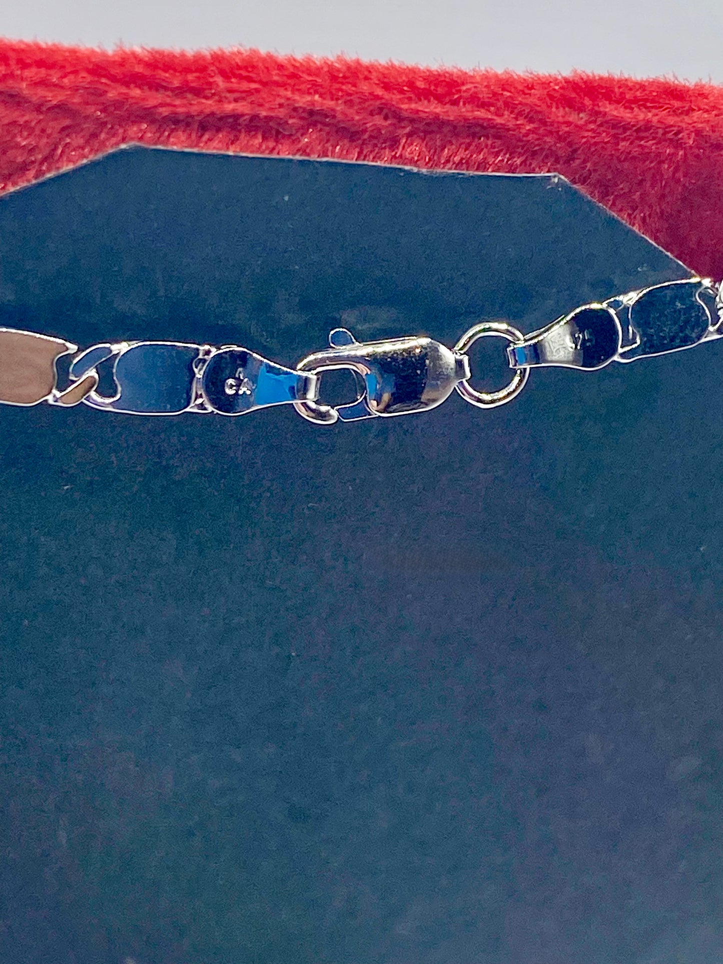 Sterling Silver Italy Fancy Link Chain Necklace