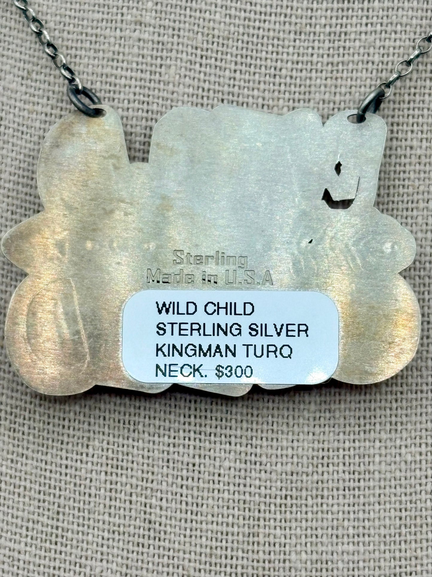 Sterling Silver Southwestern Wild Child Turquoise Necklace