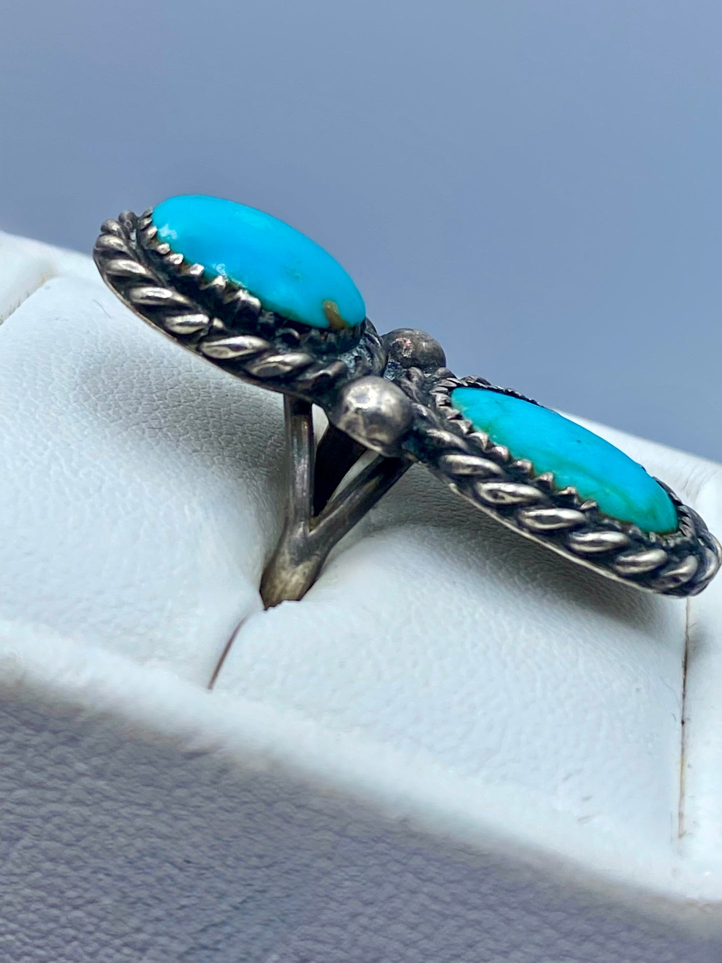 Sterling Silver Southwestern Native Turquoise Ring