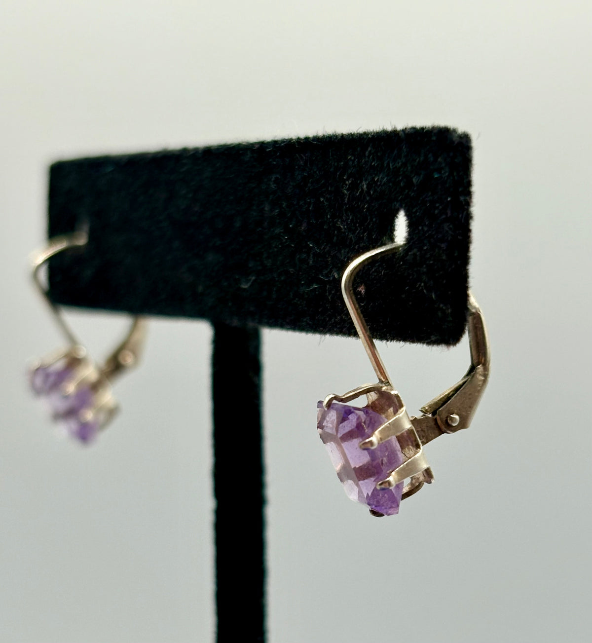 Sterling Silver Faceted Amethyst Earrings