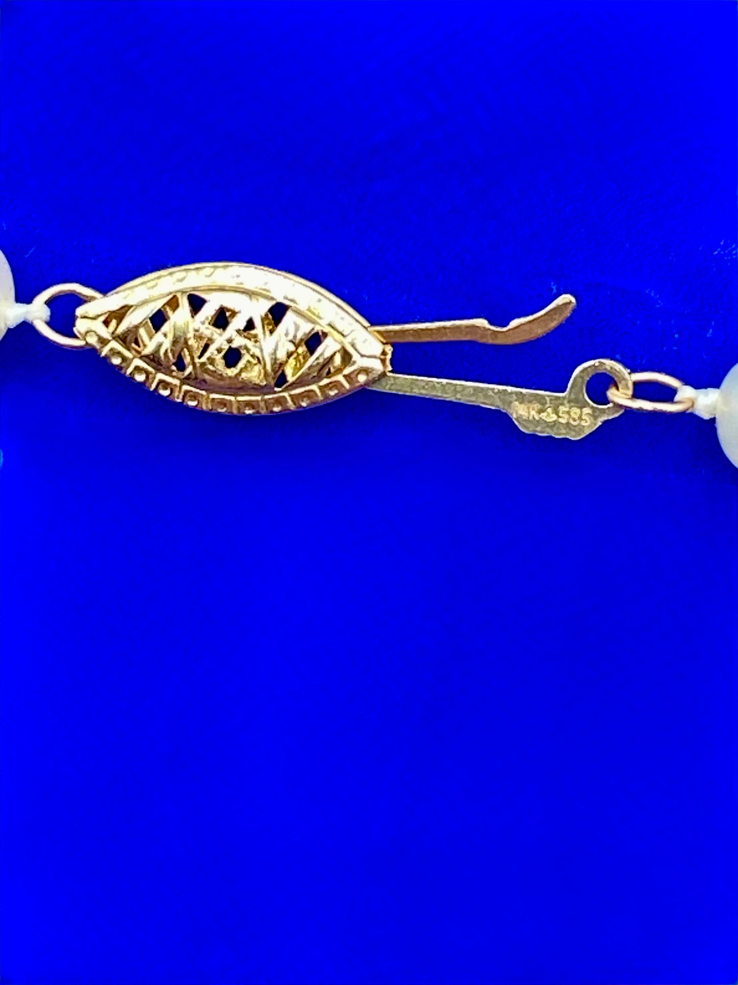 Pink Stone & Freshwater Pearl Necklace w/ 14K Clasp