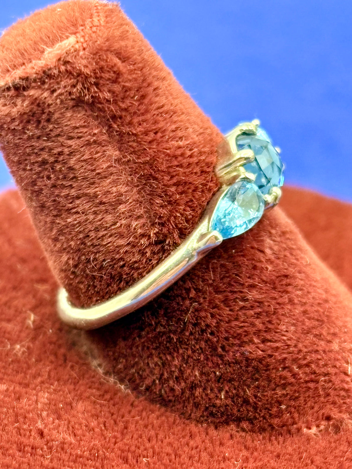 Pandora Blue Crystal Patterns of Frost Ring