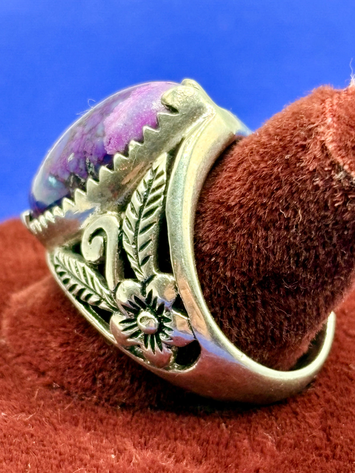 Sterling Silver NK Thailand Purple Turquoise Ring