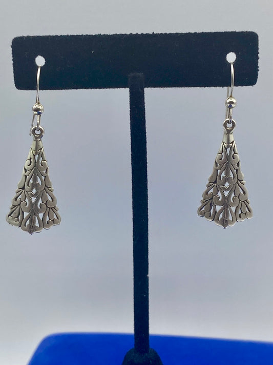 Sterling Silver Jezlaine Triangle Earrings