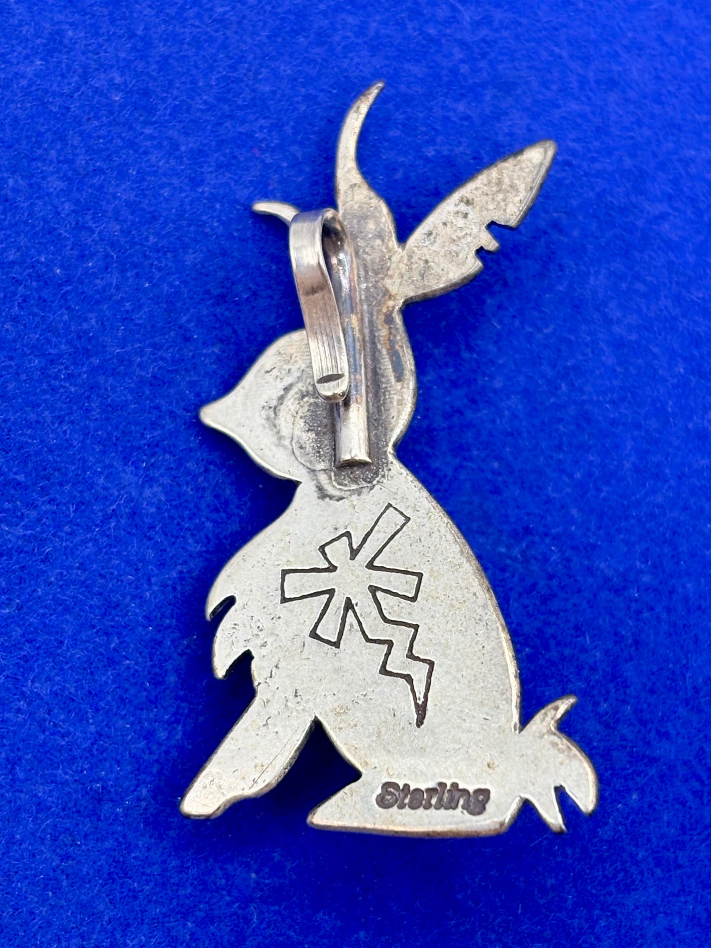 Sterling Silver Southwestern Turquoise Jackalope Pendant