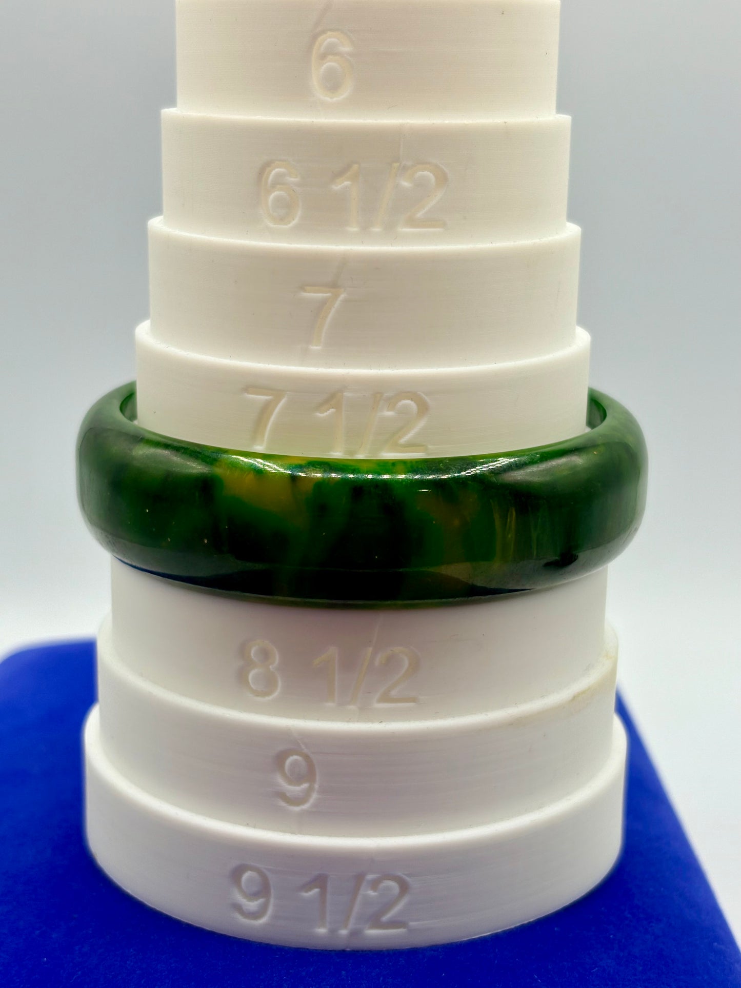 Vintage Green Swirl Bakelite Bangle Bracelet