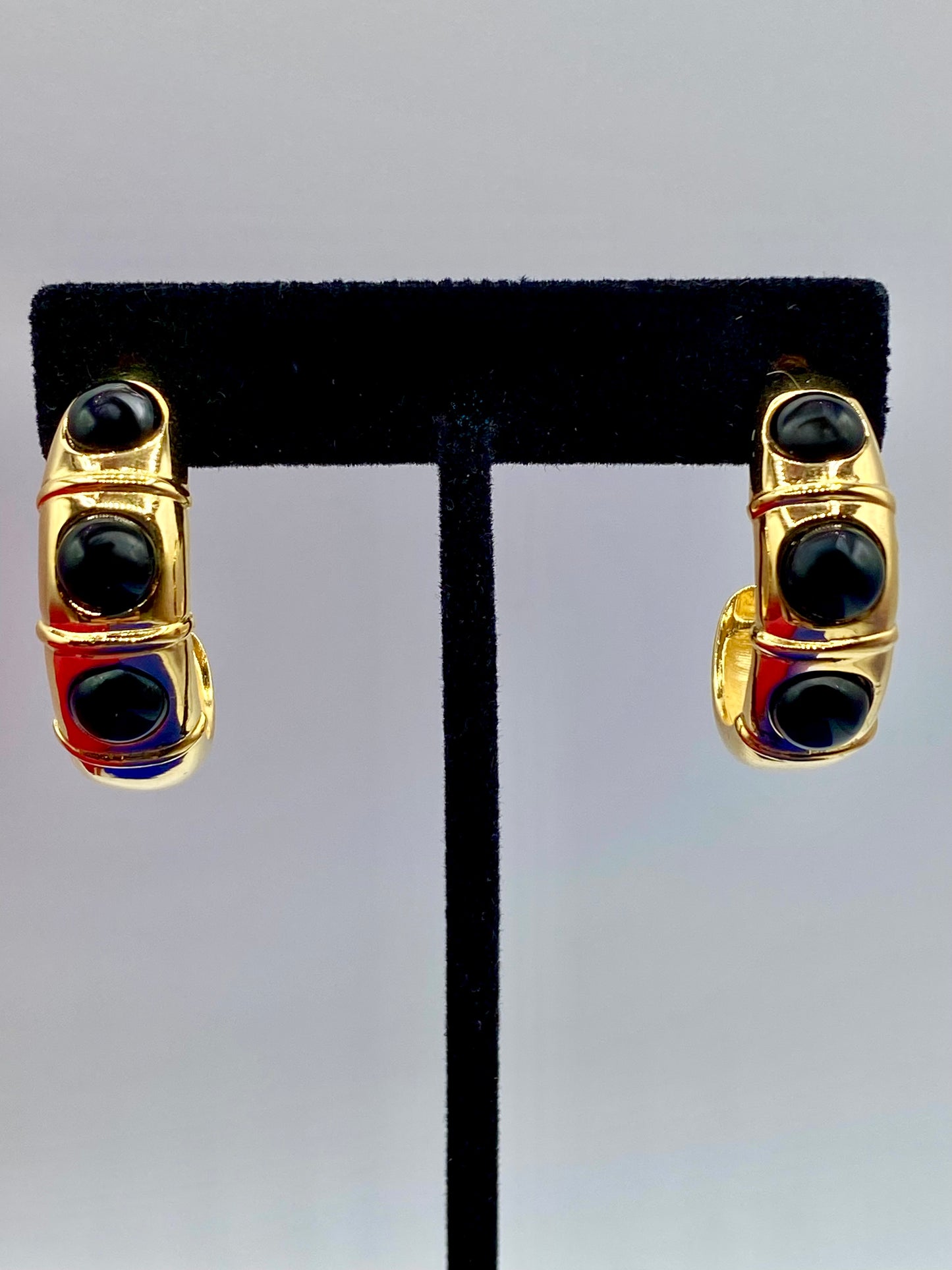 Vintage Napier Half Hoop Earrings