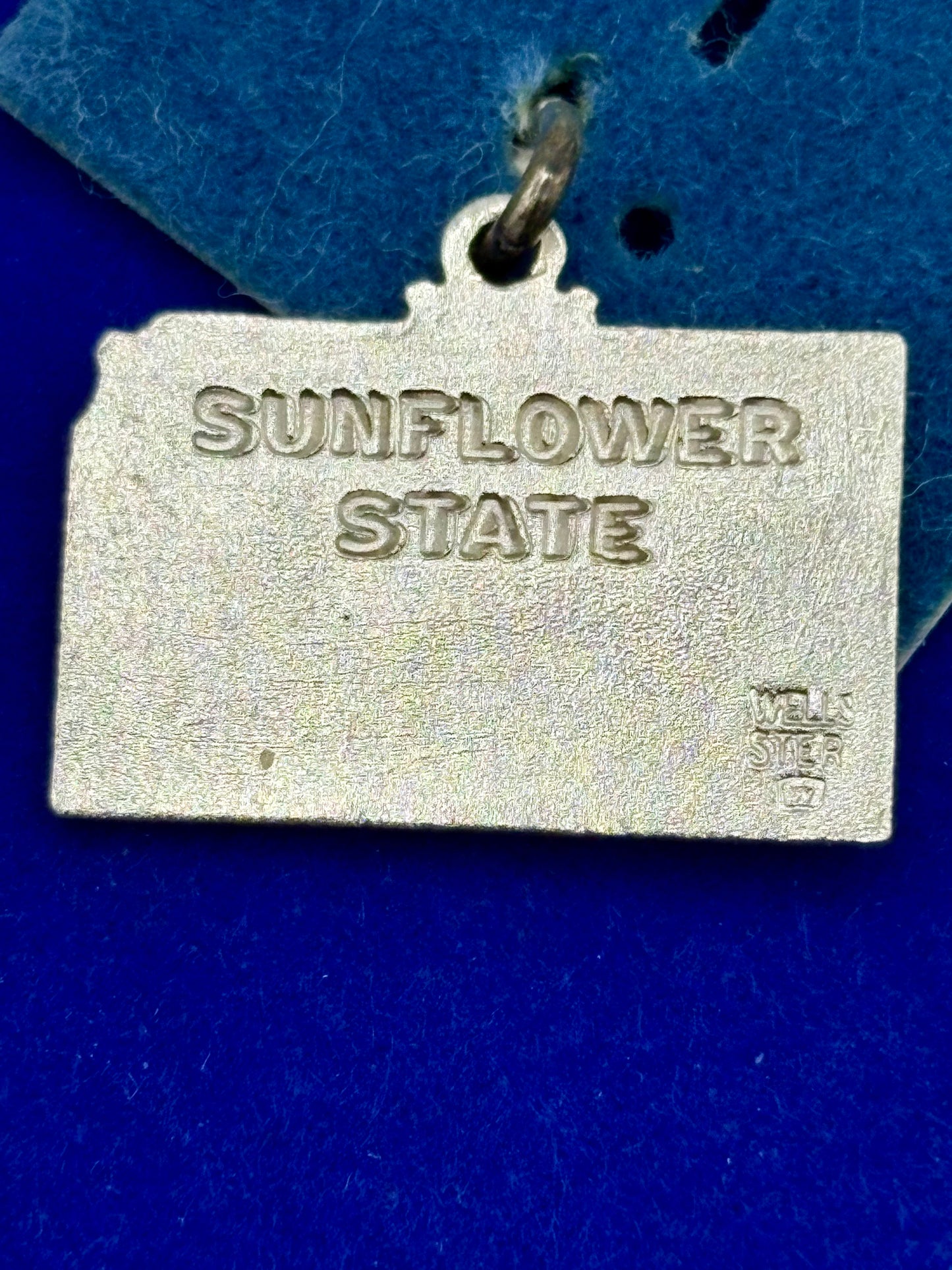 NWT Sterling Silver Green Enameled Kansas State Charm
