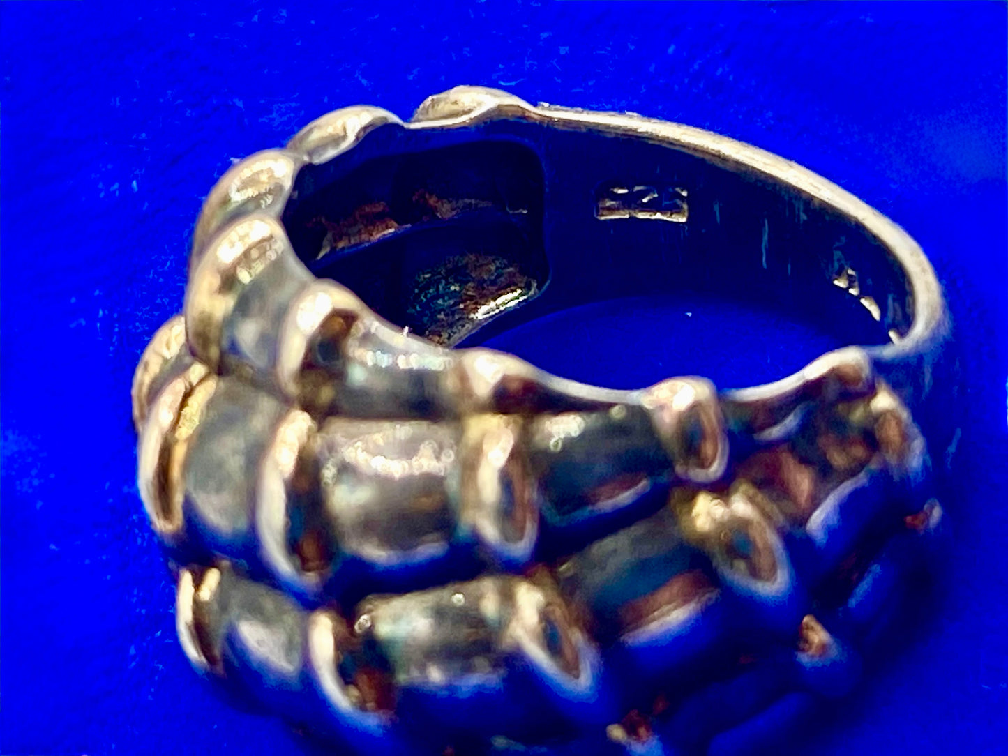 Sterling Silver Modernist GPT Two Toned Ring