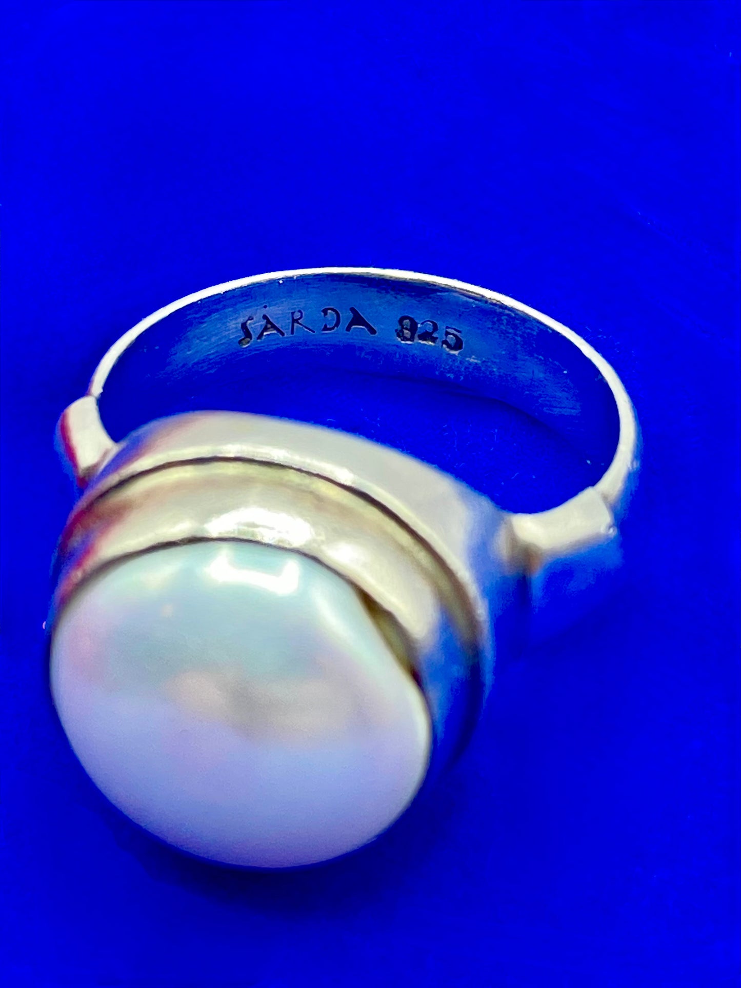 Sterling Silver SARDA Pearl Ring