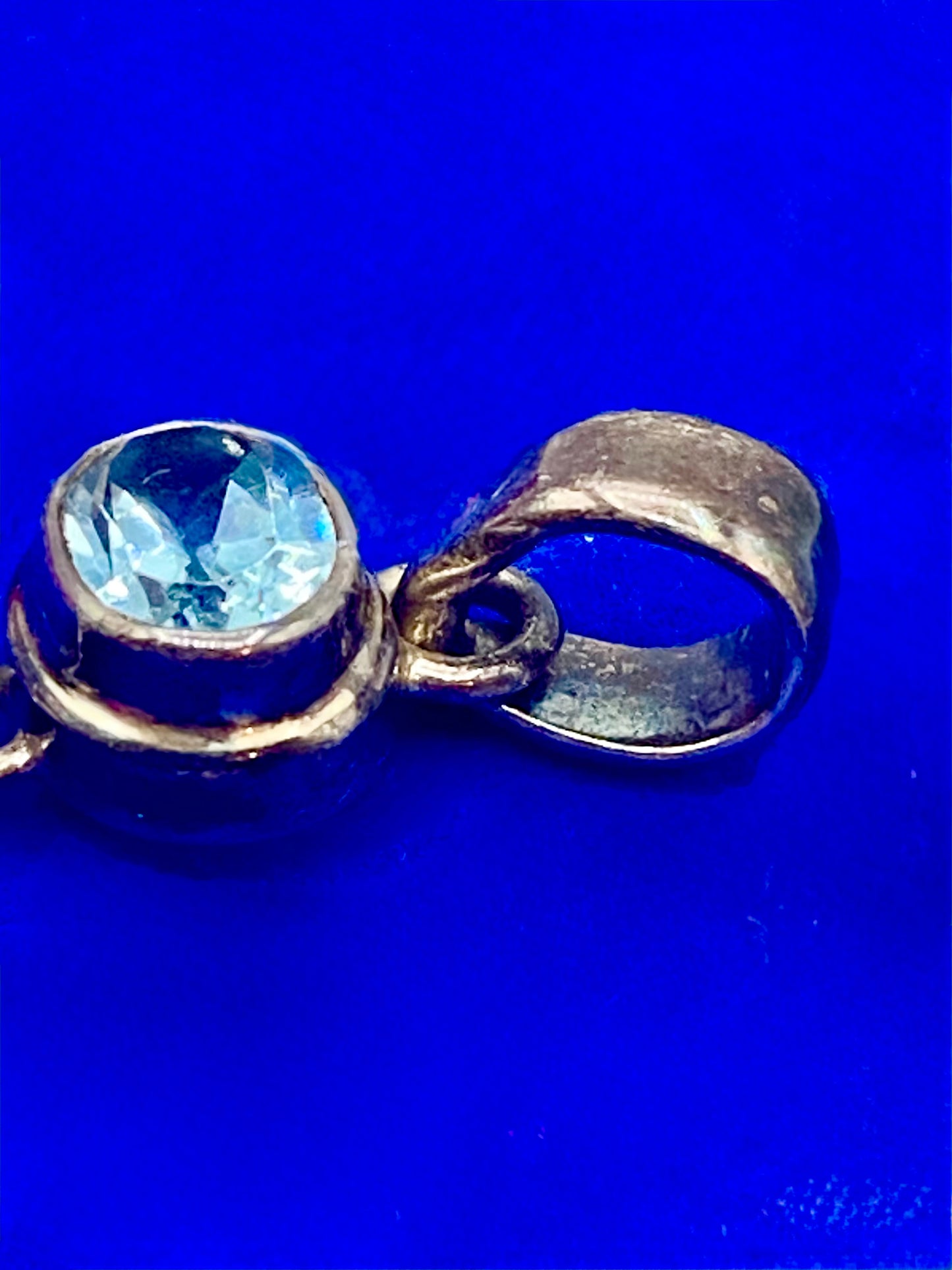 Sterling Silver Larimar & Blue Topaz Pendant