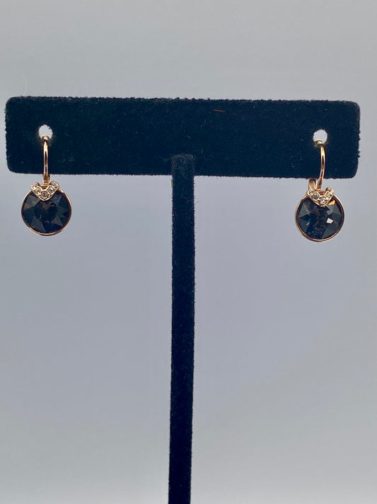 Swarovski Rose Gold Tone Bella V Drop Earrings