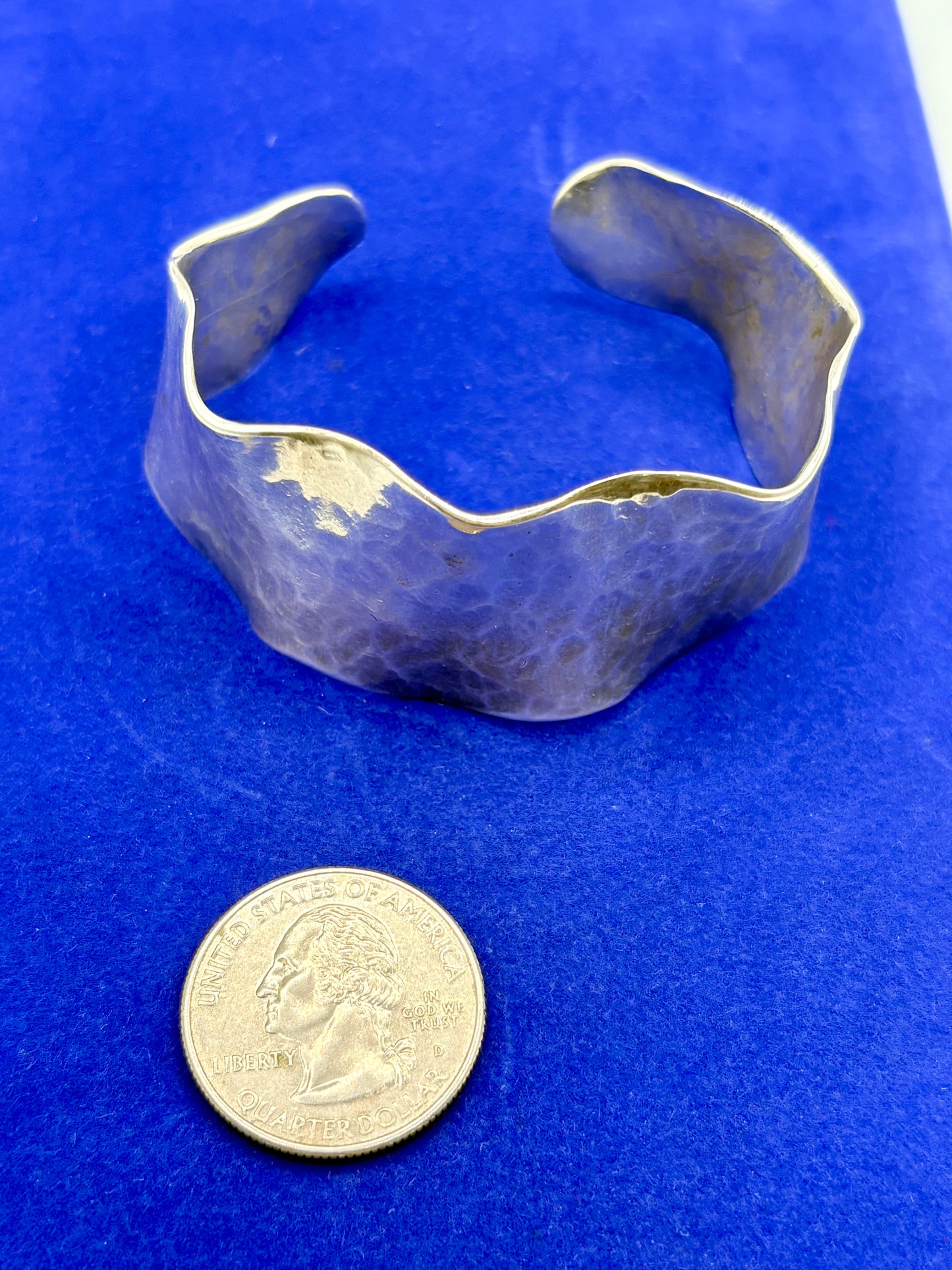Sterling Silver Hammered Artisan Made Cuff Bracelet